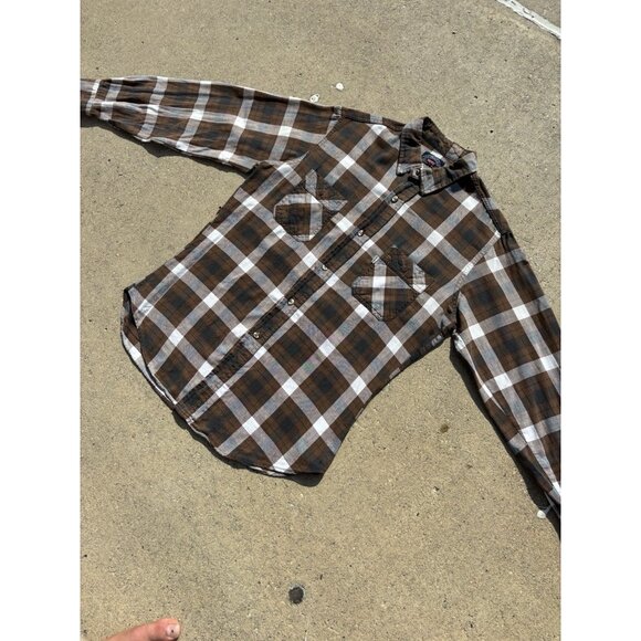 Levi Vintage White Tab Plaid Flannel Long Sleeve Large - Picture 3 of 7